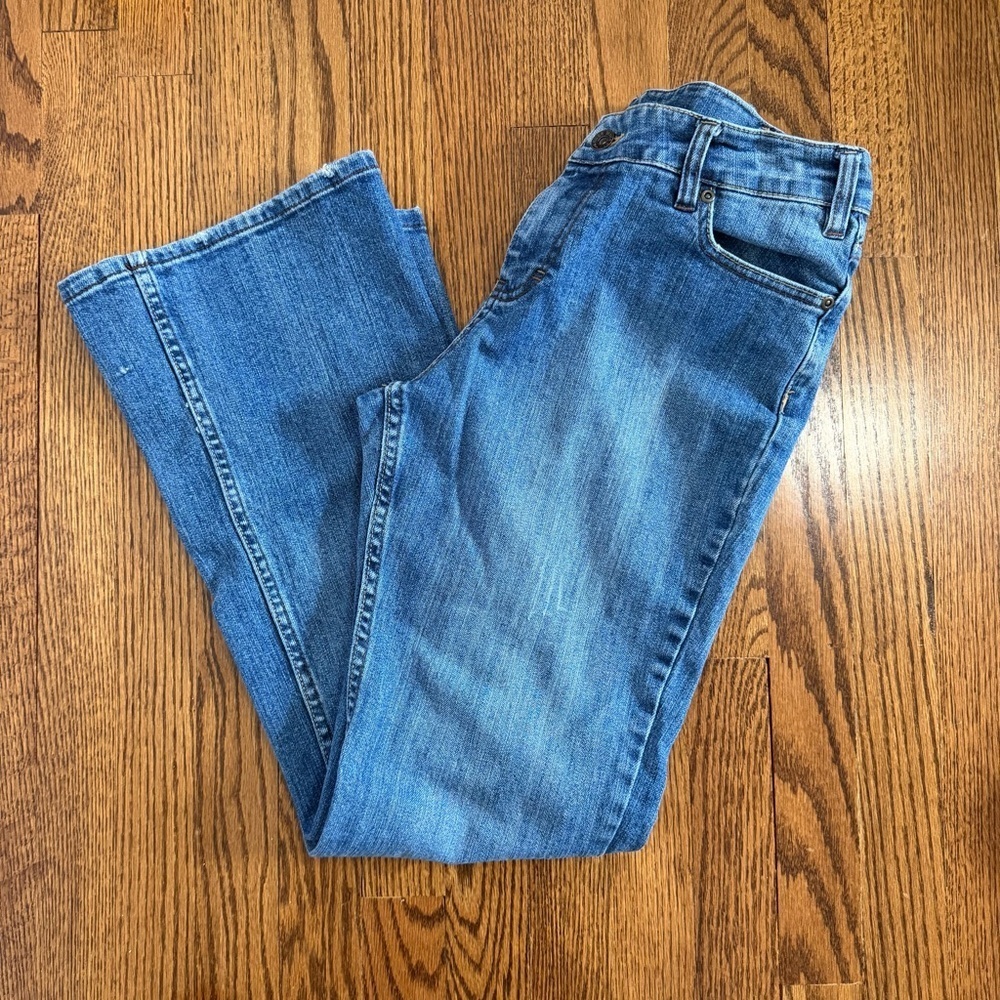 Canyon River Blues Boot Cut Embroidered Pocket Denim Blue Jeans Size 10